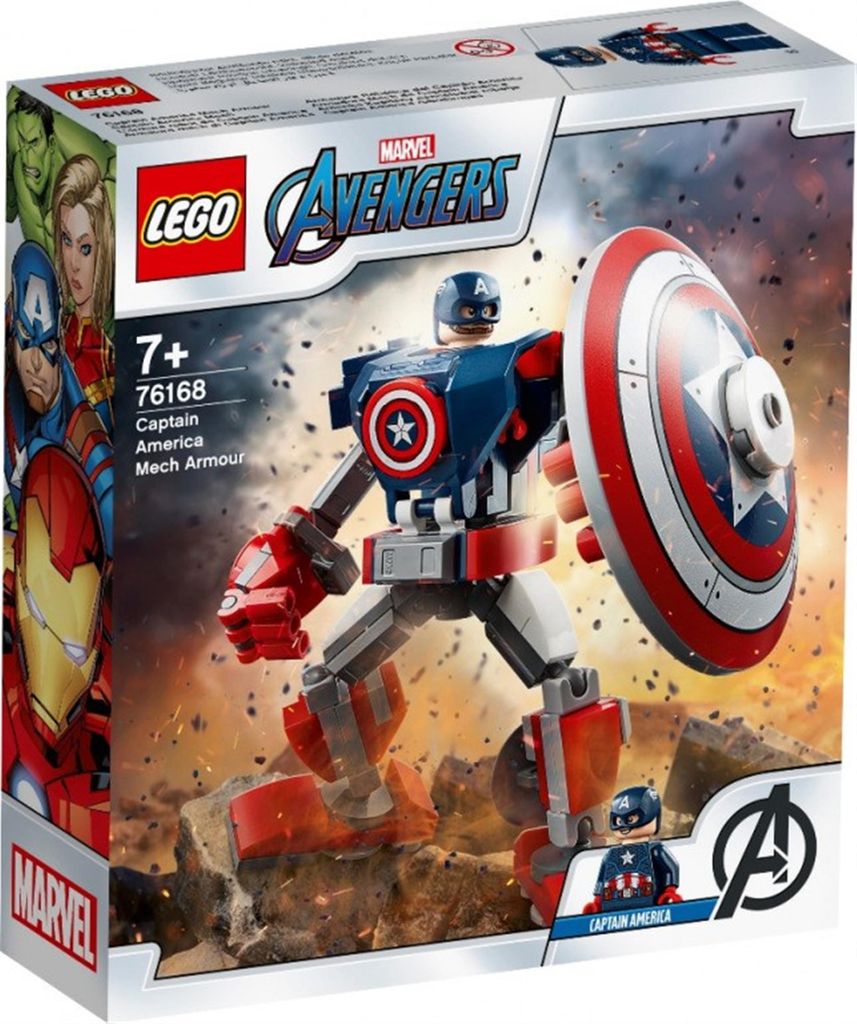 LEGO 76168 Marvel Avengers Mech Kapitana Ameryki, figurka Zdjęcie produktu 