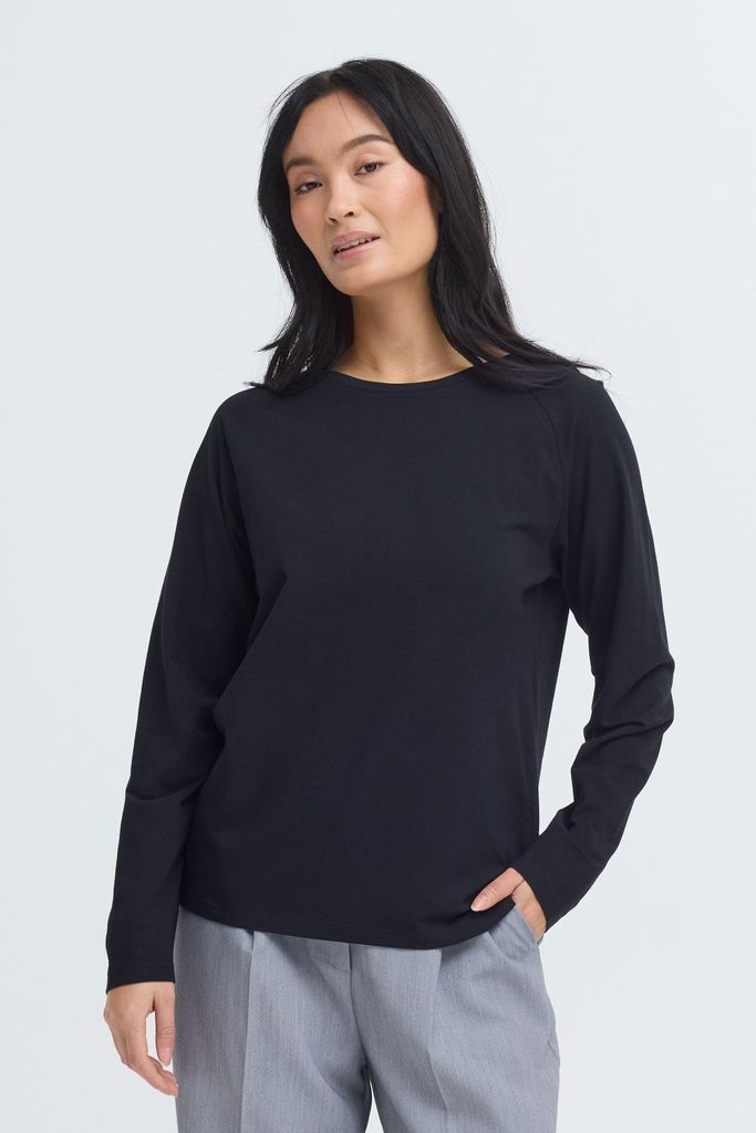 Oxmo OXNPubby Damen Longsleeve Langarmshirt Shirt Baumwollmischung Loose Fit