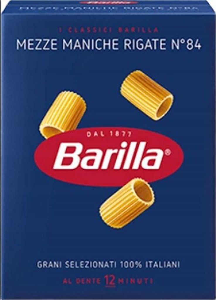 Barilla Mezze Maniche n.84 italské trubičkové těstoviny 500 Obrázek produktu 