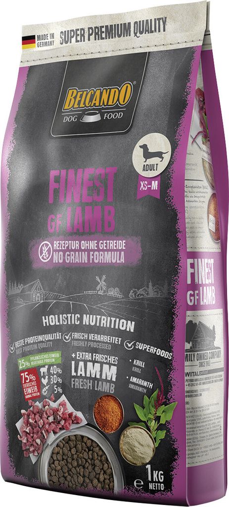 BELCANDO Finest GF Lamb premium Trockenfutter für Hunde 1kg