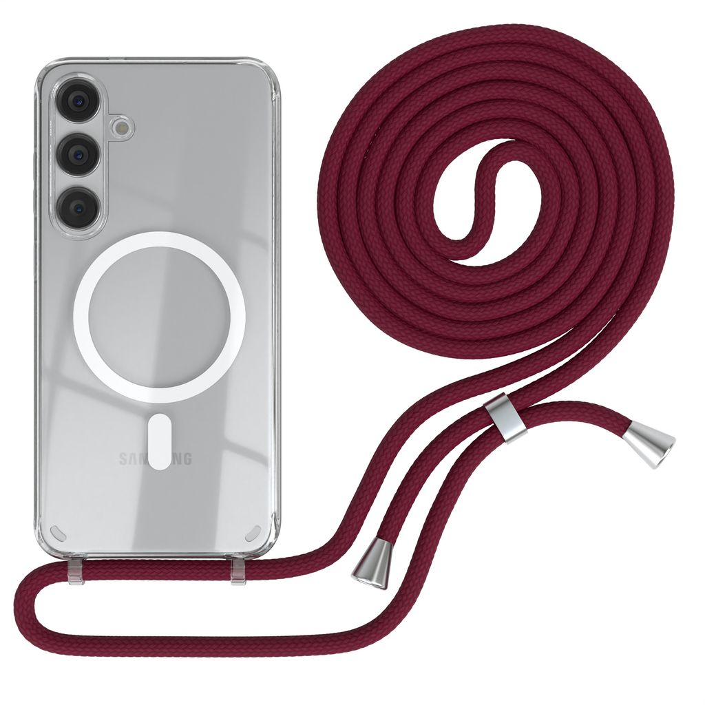 EAZY CASE - Handykette kompatibel mit Samsung Galaxy S24 Plus Kette zum Umhängen Stoßfest Handyhülle für Galaxy S24 Plus Silikon Hülle mit Ban...