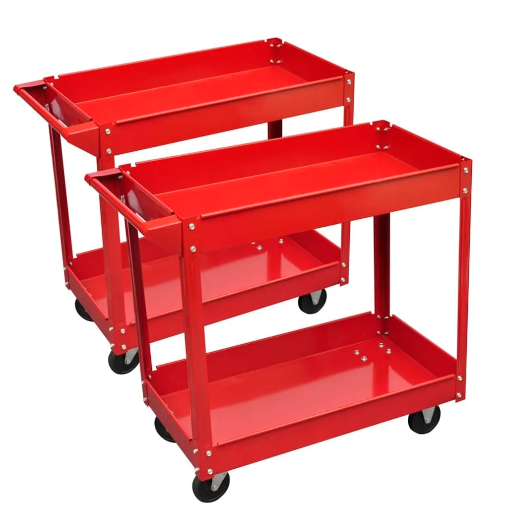 Servantes d'atelier pour rangement garage lot de 2 supports 100kg mobiles