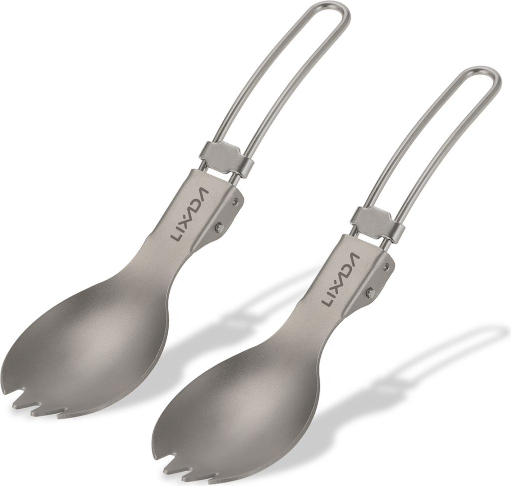 Ti-G?ffel, faltbar, leichtes Outdoor-G?ffel-Besteck fš¹r Reisen, Camping und Rucksackreisen