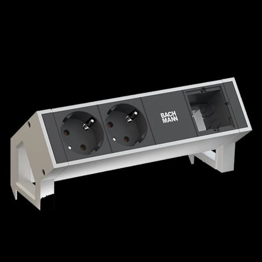 Solution Connectique Bureau BACHMANN DESK 3 Prises Fixation 10 cm - 4