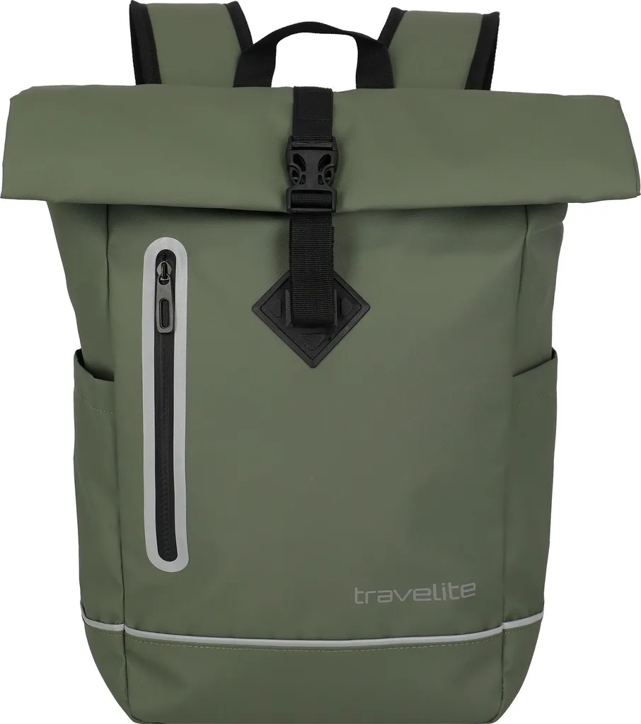 travelite zaino per il tempo libero zaino Basics Roll-Up Backpack Plane 19L Olive oliva