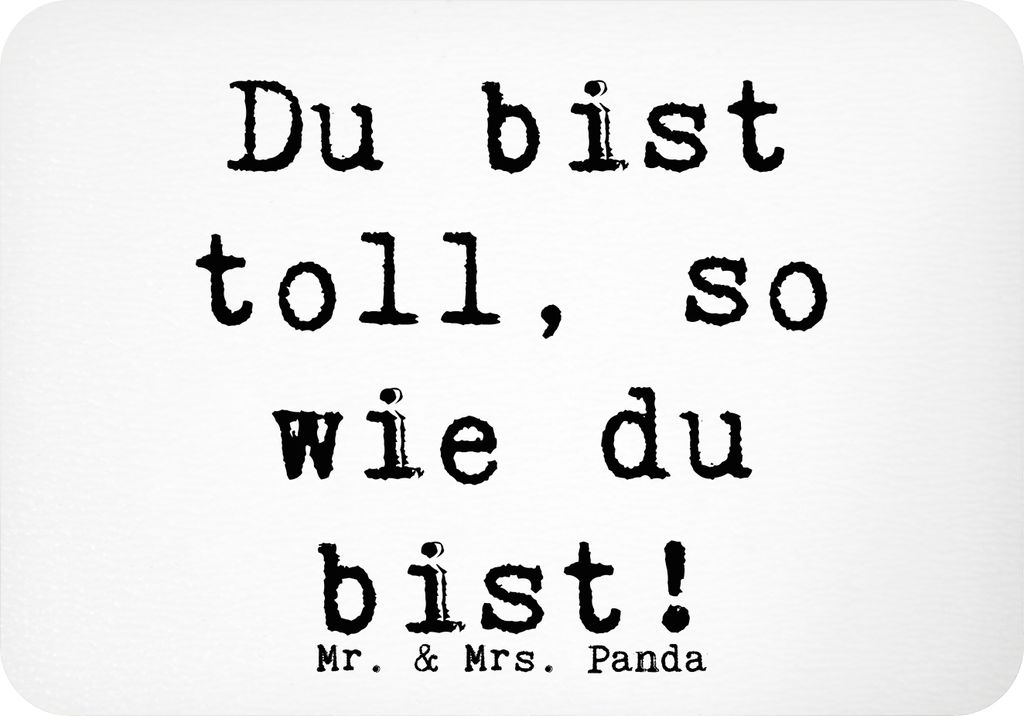 Mr. & Mrs. Panda Kühlschrankmagnet Spruch Schulanfang Einzigartig - Weiß - Geschenk, Schulkinder, Erstklässler, Vertrauem, Stärke, Einschulung,...