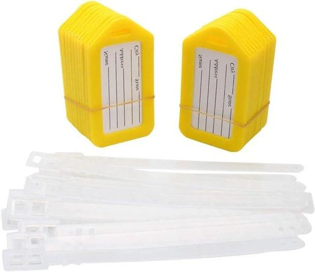 Étiquettes nominatives jaunes lot de 20 en plastique pour le riz