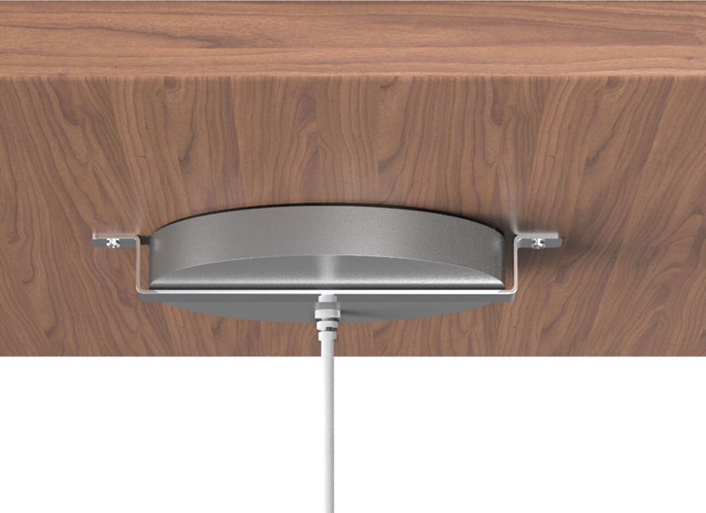 kalb | QI Unterbau und Einbau Ladegerät grau Ladedistanz 3 - 18 mm Smart Wireless