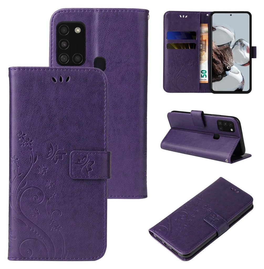 Handyhülle für Samsung Galaxy A21s Floral Blumen Produktbild 