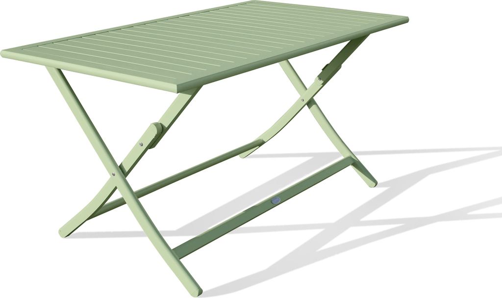 Gartenklapptisch, Aluminium, lagunengrün