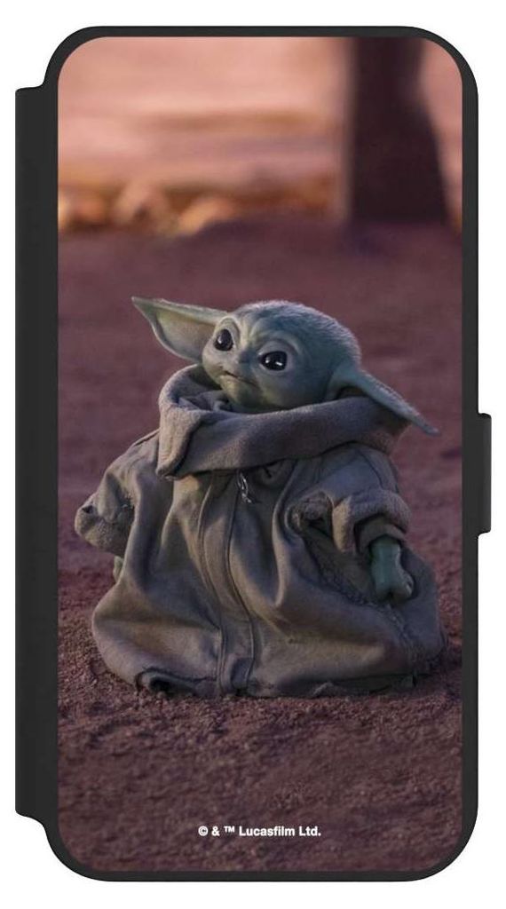 NIVOCASE Klapphülle für Samsung Galaxy S23+ Handyhülle aus Kunst Leder NIVOflip schwarz Star Wars Baby Yoda The Child