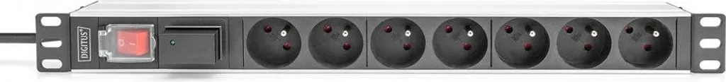 Unité de Distribution PDU 1U 16A avec 7 Prises Françaises Noir