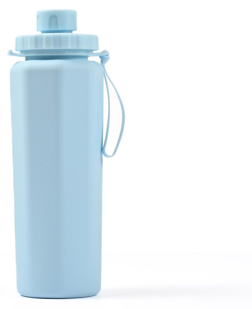 Faltbare Outdoor-Trinkflasche – tragbar, stoßfest, hitzebeständig, Wasserbecher aus lebensmittelechtem Silikon,Blue