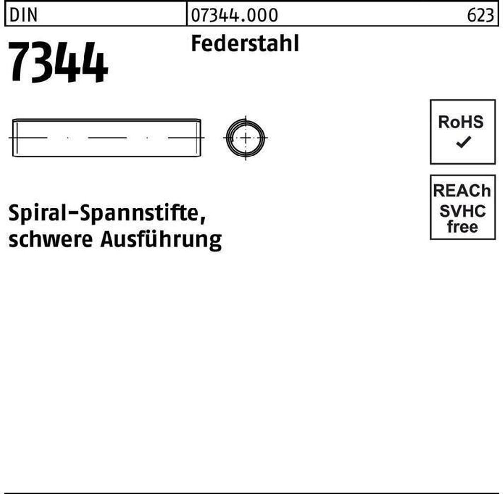 Reyher Spiral-Spannstifte DIN 7344 Federstahl 4 x 40 (500 Stück)