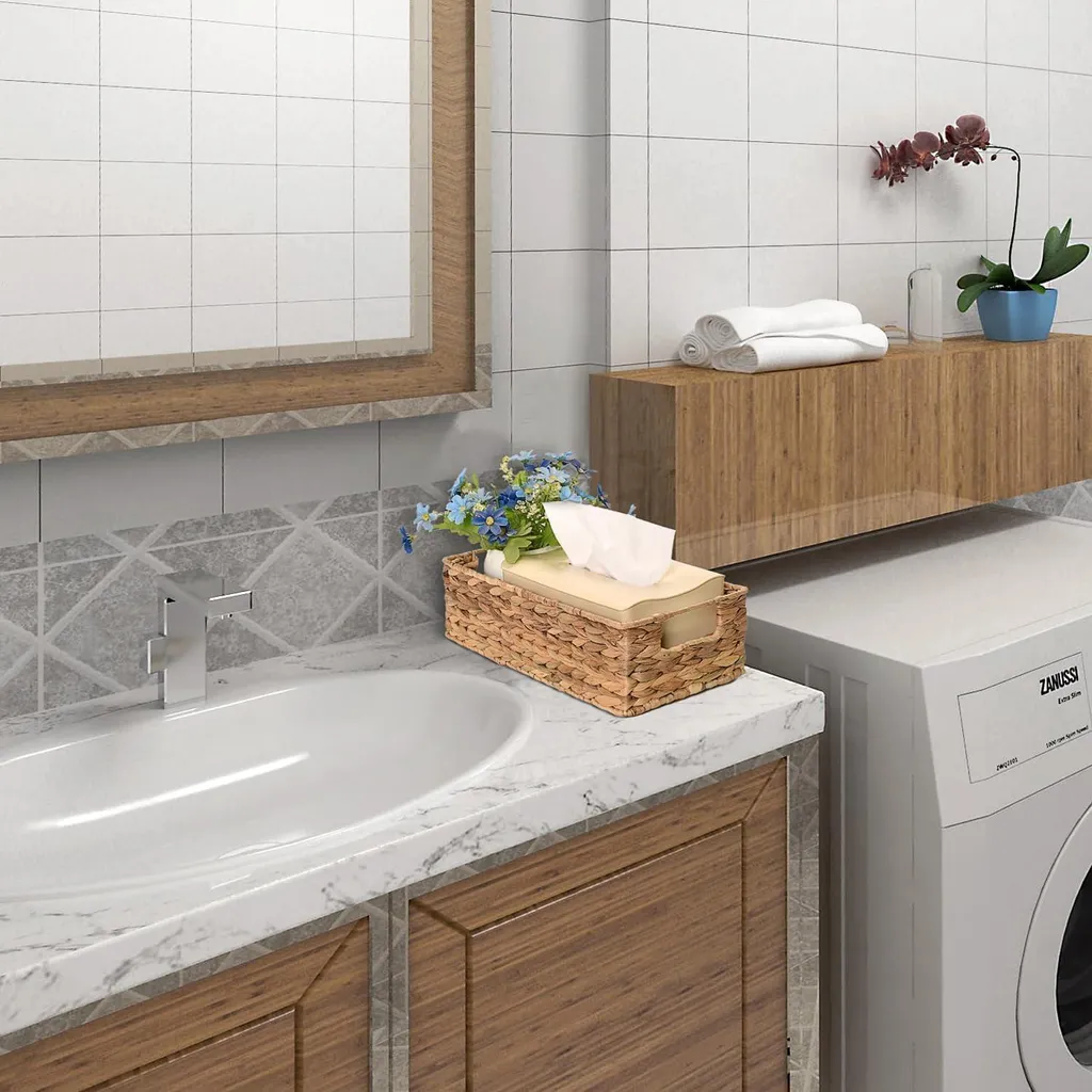 Rangement papier toilette en jacinthe d'eau - Solution gain de place