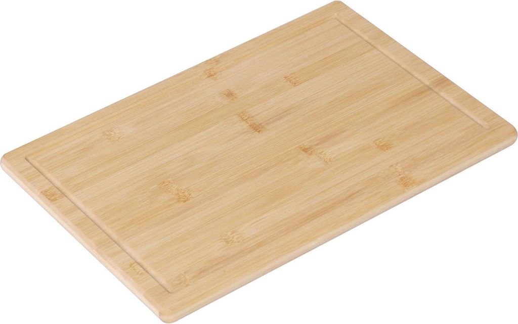 Schneidebrett aus Bambus mit Saftrille und rutschfesten Füßen