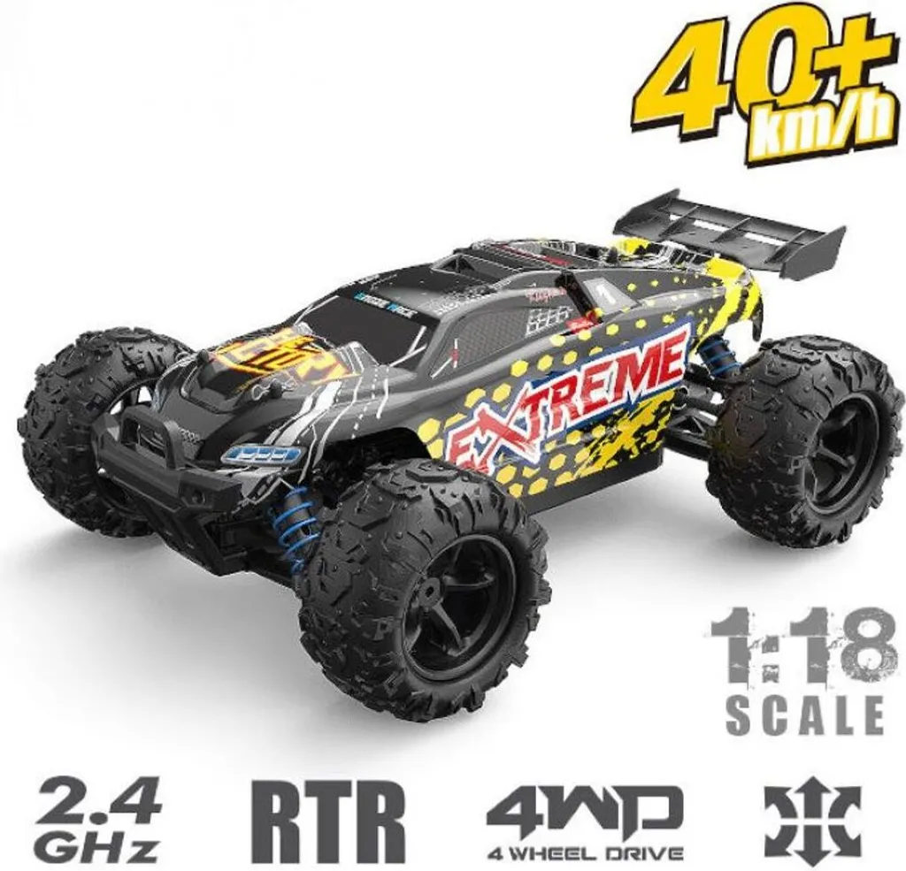 Buggy Électrique RC 1:18 Extreme 302E ES-Toys 4WD Noir Tout-Terrain