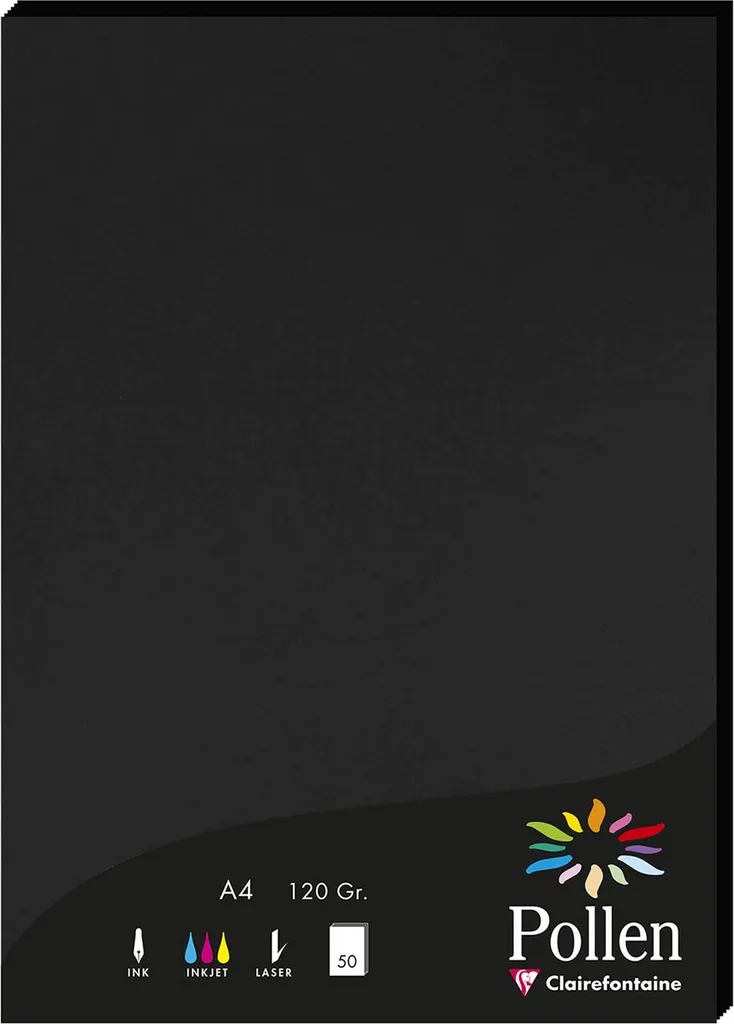 Clairefontaine 4298C Pollen: Carta Nera A4 Superiore per Artigiani - 2