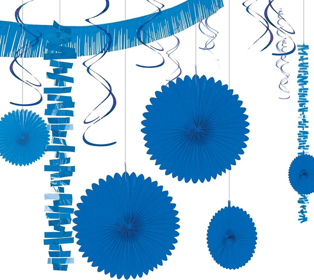 Amscan - Folie - Wand-Dekoration, Papier SG38375 (Einheitsgröße) (Blau)