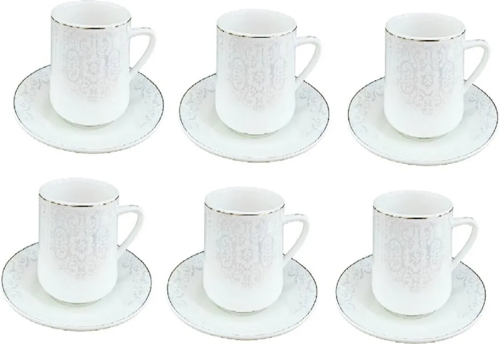 Service à café pour réception - Ensemble 12 pièces tasses de 220 ml