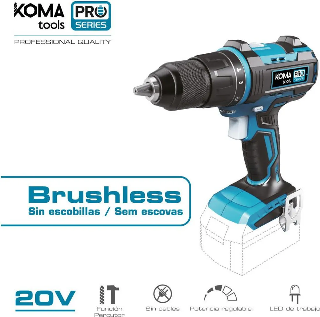 Perceuse visseuse 20V sans balais pour visser sans effort