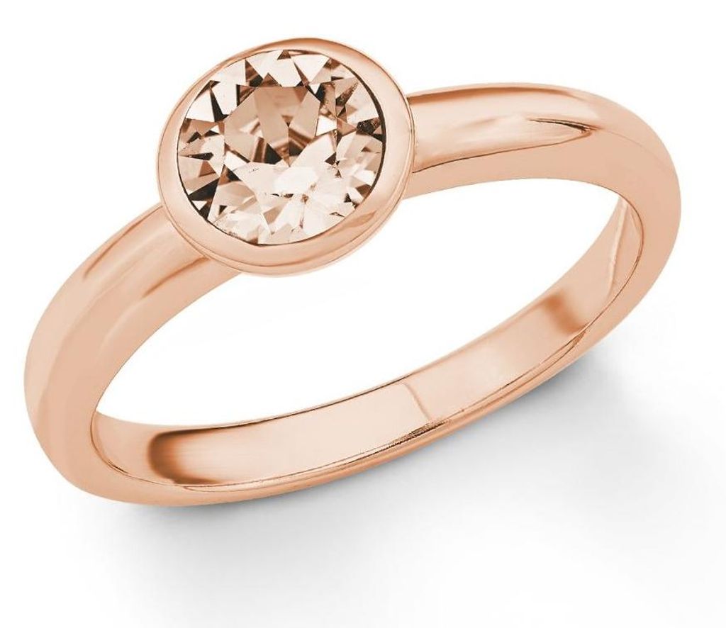 s.Oliver 2018666 Damenring Silber rose Swarovski Kristall