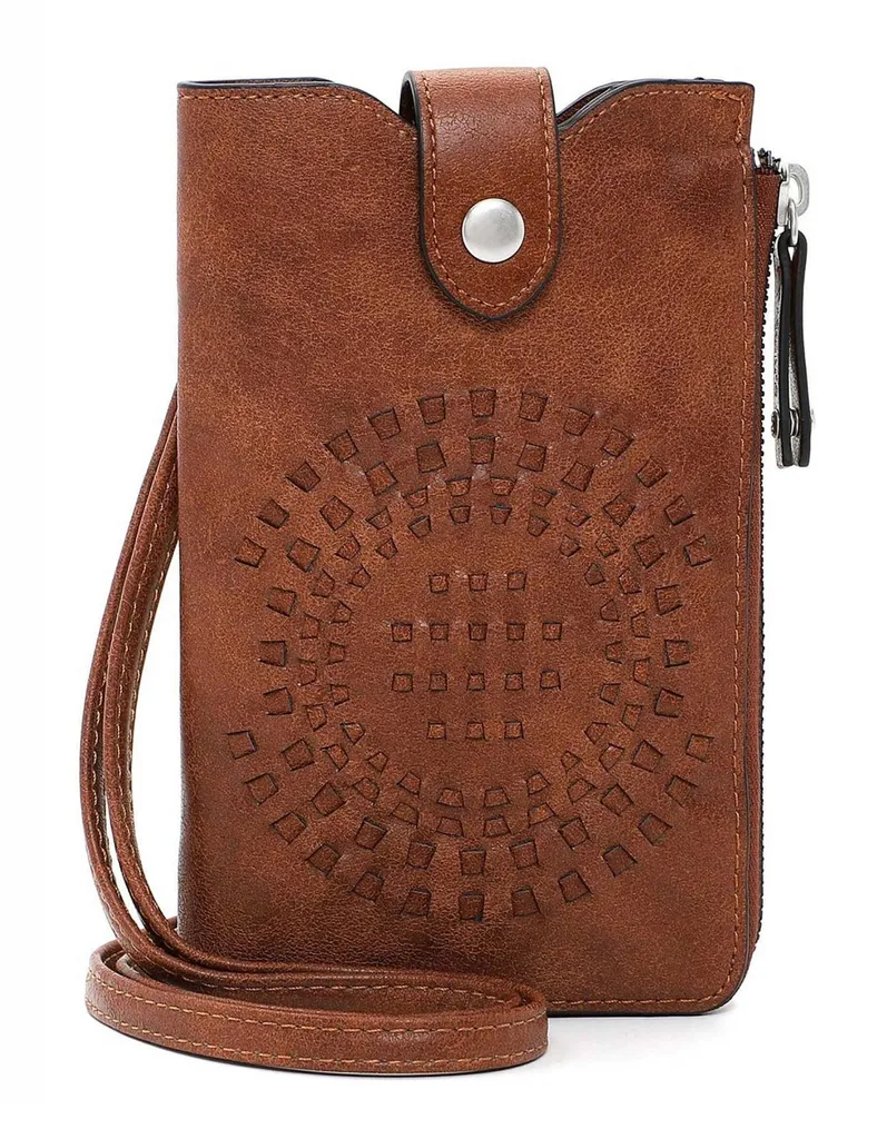 SURI FREY Ruby Handyetui Cognac: Borsa Marrone per Smartphone Chic