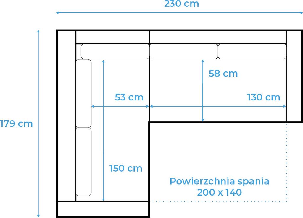 Narożnik GRANDE PLUS z funkcją spania w kształcie litery L Zdjęcie produktu 6