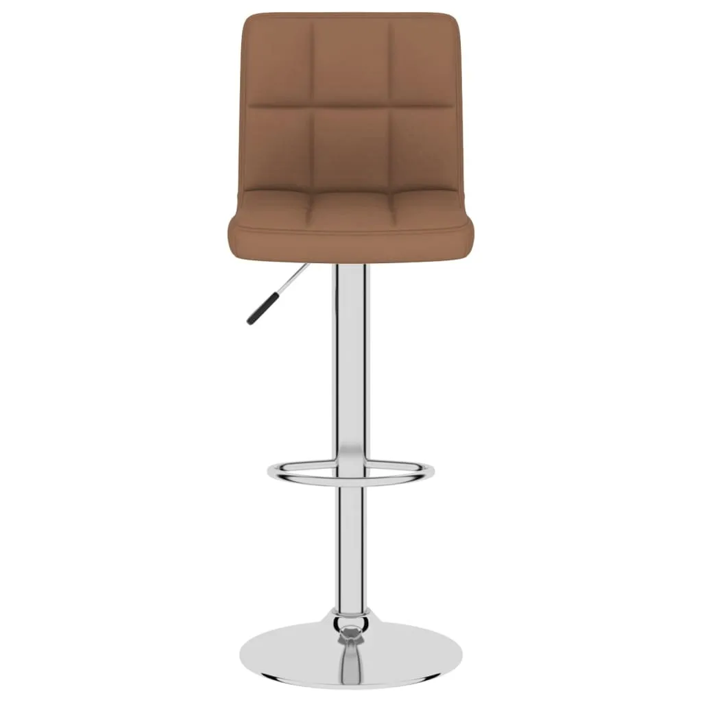 2 Sgabelli Bar Vintage Tessuto Marrone | Arredo Cucina e Pub - 4