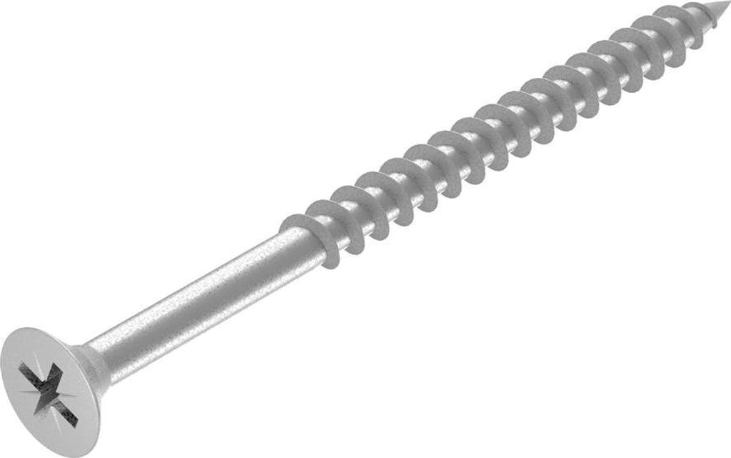 SECCARO Spanplattenschraube 5 x 80 mm, Edelstahl V2A VA A2, Holzschraube mit Teilgewinde, Kreuzschlitz / PZ, 100 Stück