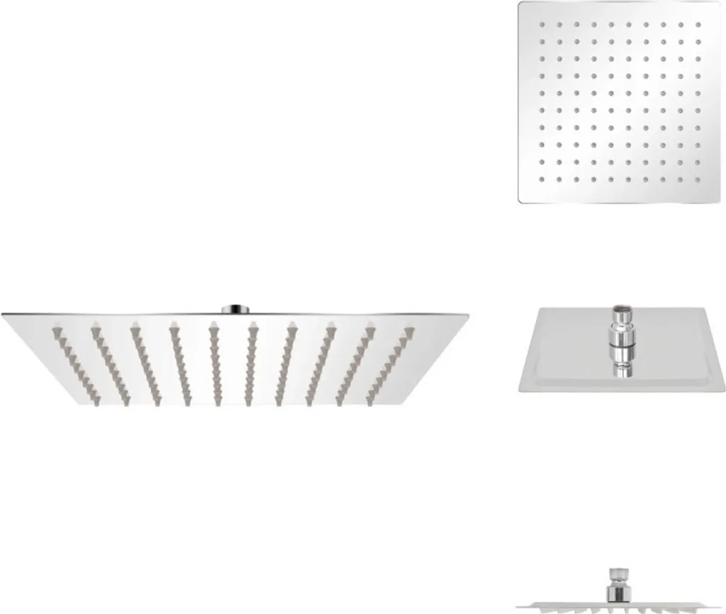 Soffione Doccia Acciaio Inox 20x20 vidaXL - Alta Qualità Anticalcare