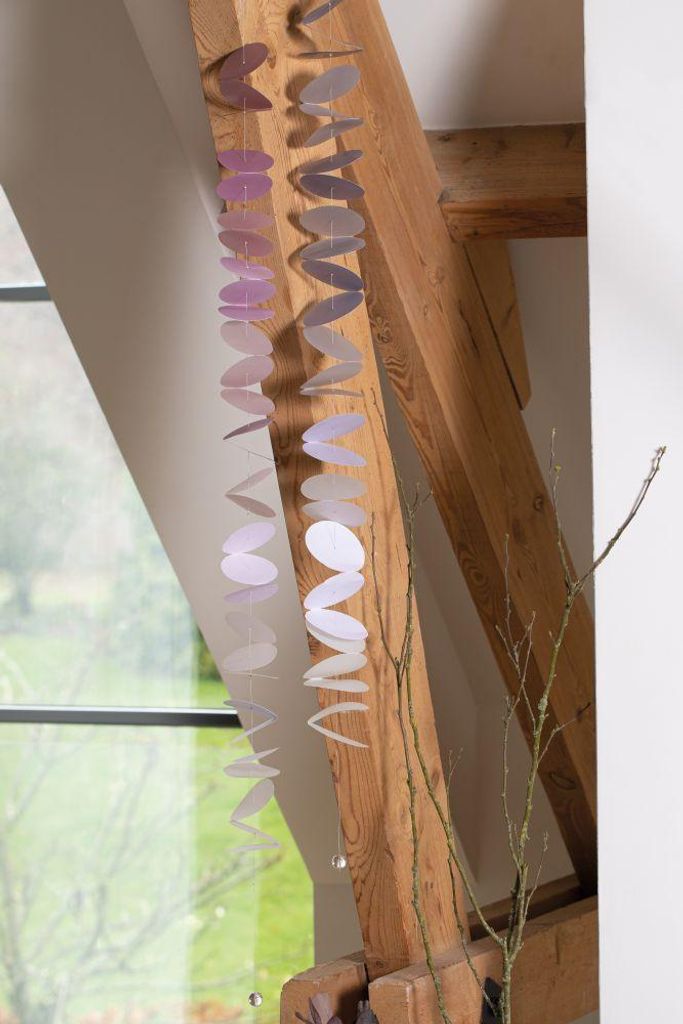 Dekokette 125 cm Kreis Oblique, mauve Produktbild 
