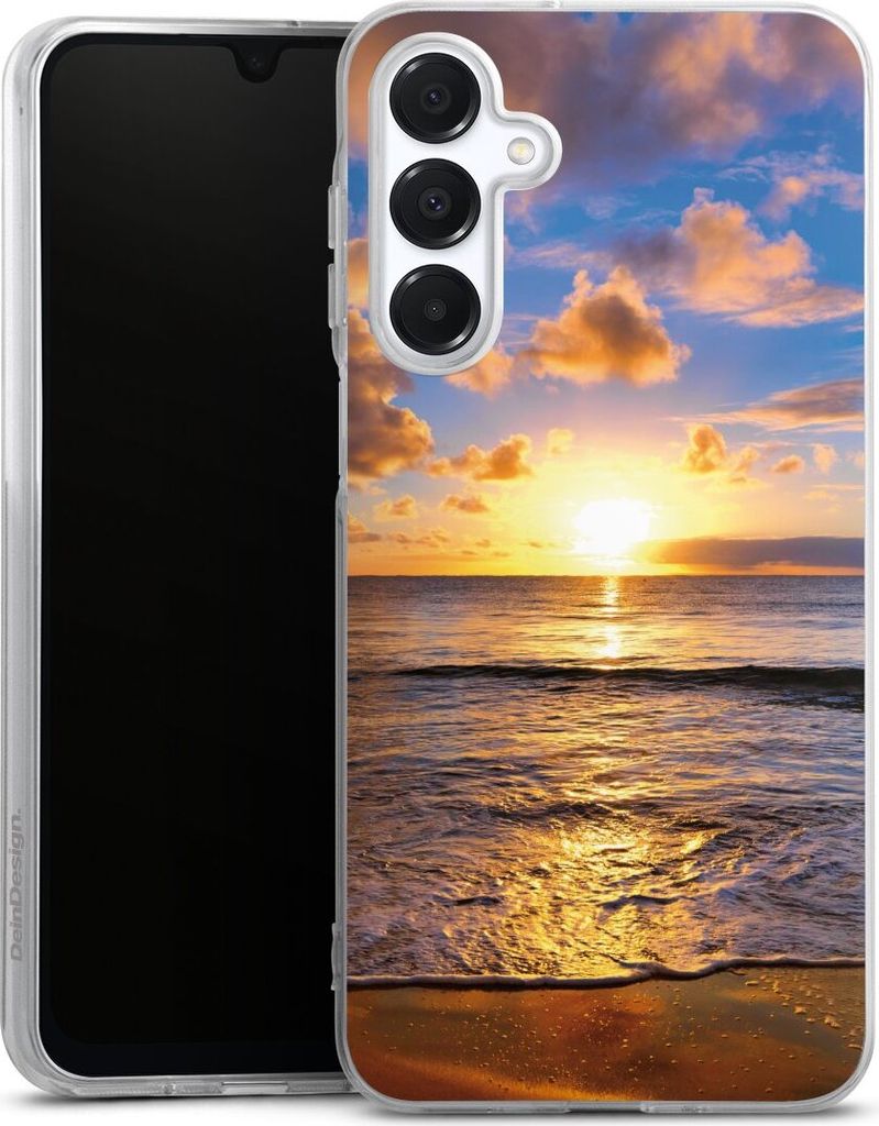 DeinDesign Handyhülle für Samsung Galaxy A16 5G Silikon Hülle Case Smartphone Schutzhülle Meer Sonnenuntergang Strand