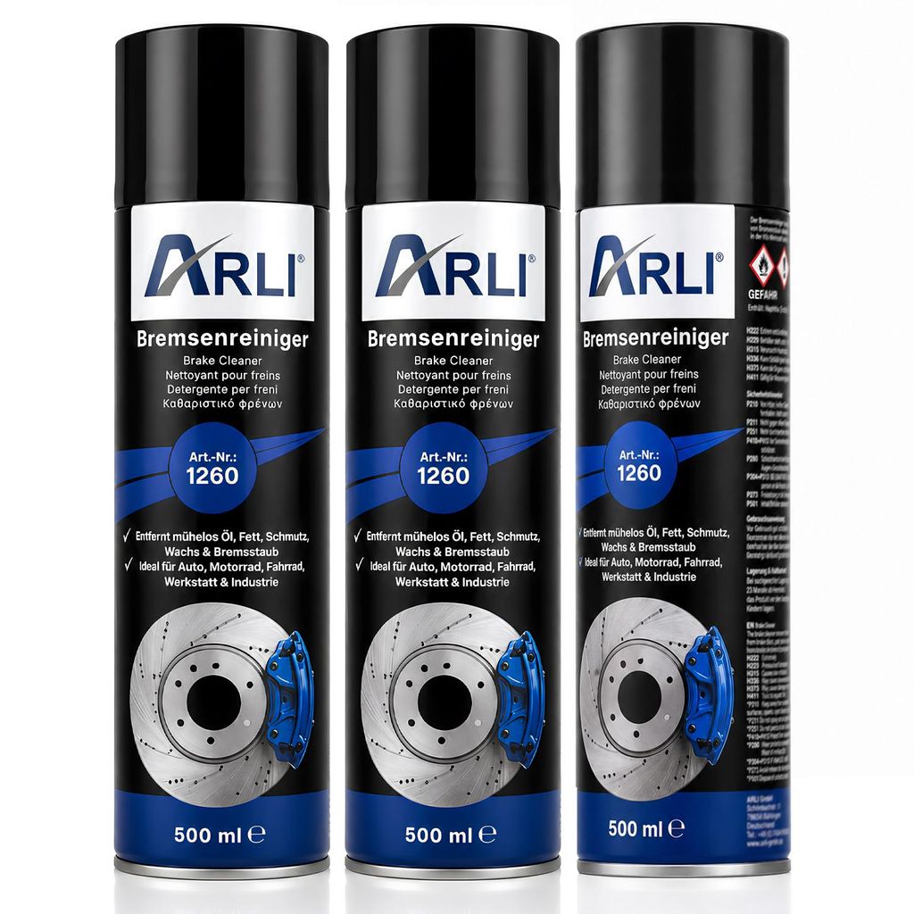 ARLI Bremsenreiniger 3x 500ml Bremsreiniger Spray Bremsen Produktbild 