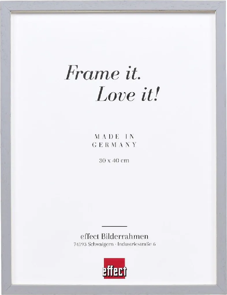 Cornice Foto 18x24 Grigio Chiaro - Profilo 35 con Effetto Profondità