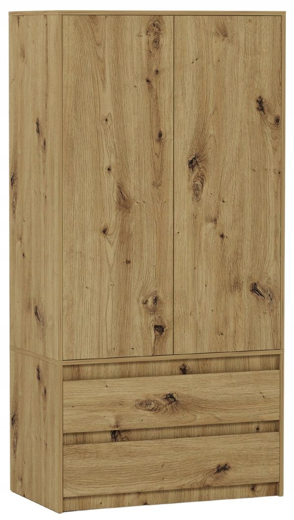 Skříň šatna 90 cm 2 dveře 2 zásuvky FRAMIRE B-9TIP artisan Obrázek produktu 