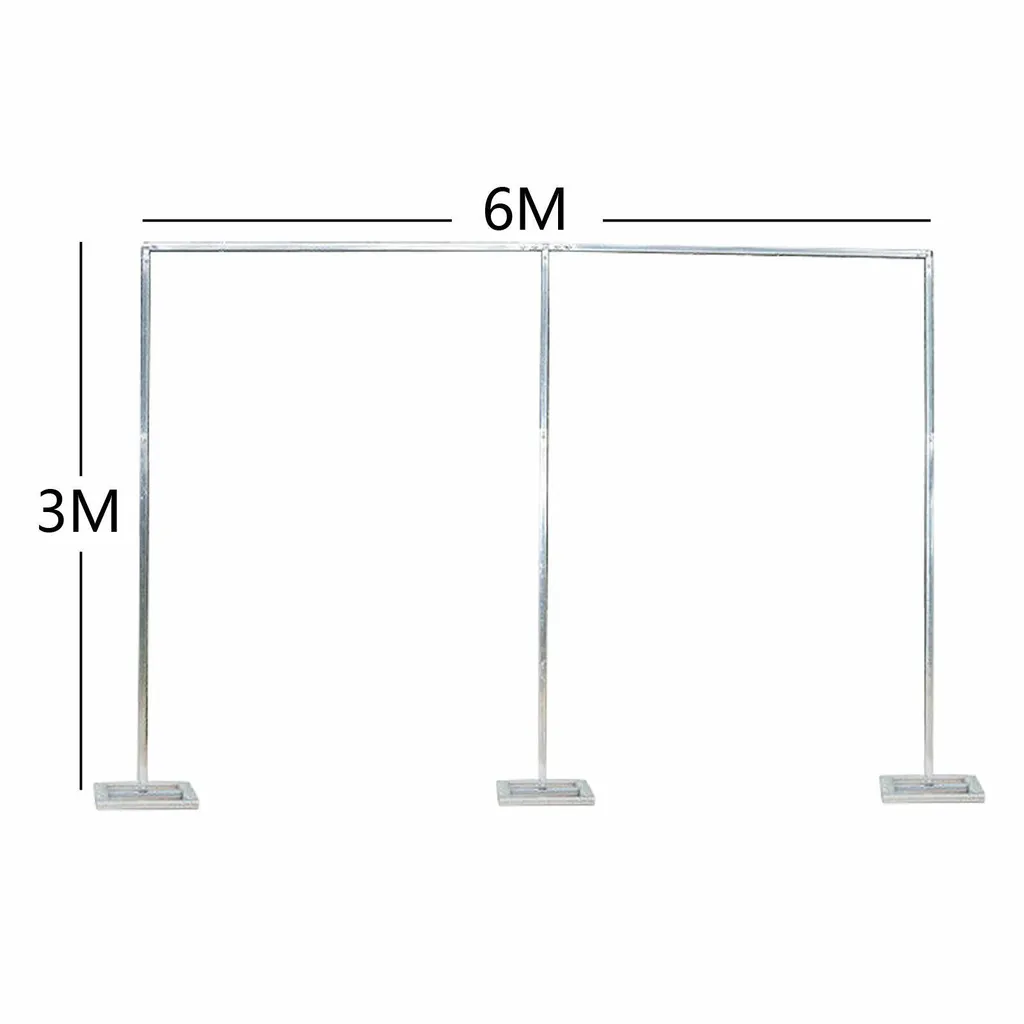 Arche de mariage en acier inoxydable 3x6m - Structure durable et stable - 2