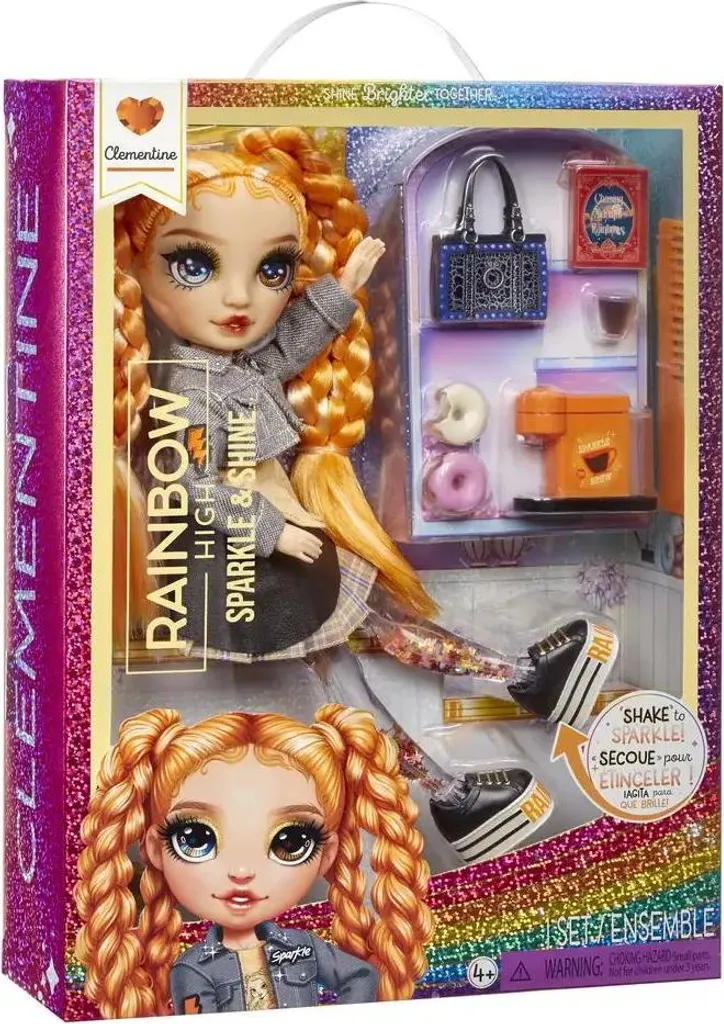 Rainbow High Sparkle & Shine Clémentine Puppe - Poupée de Mode Orange