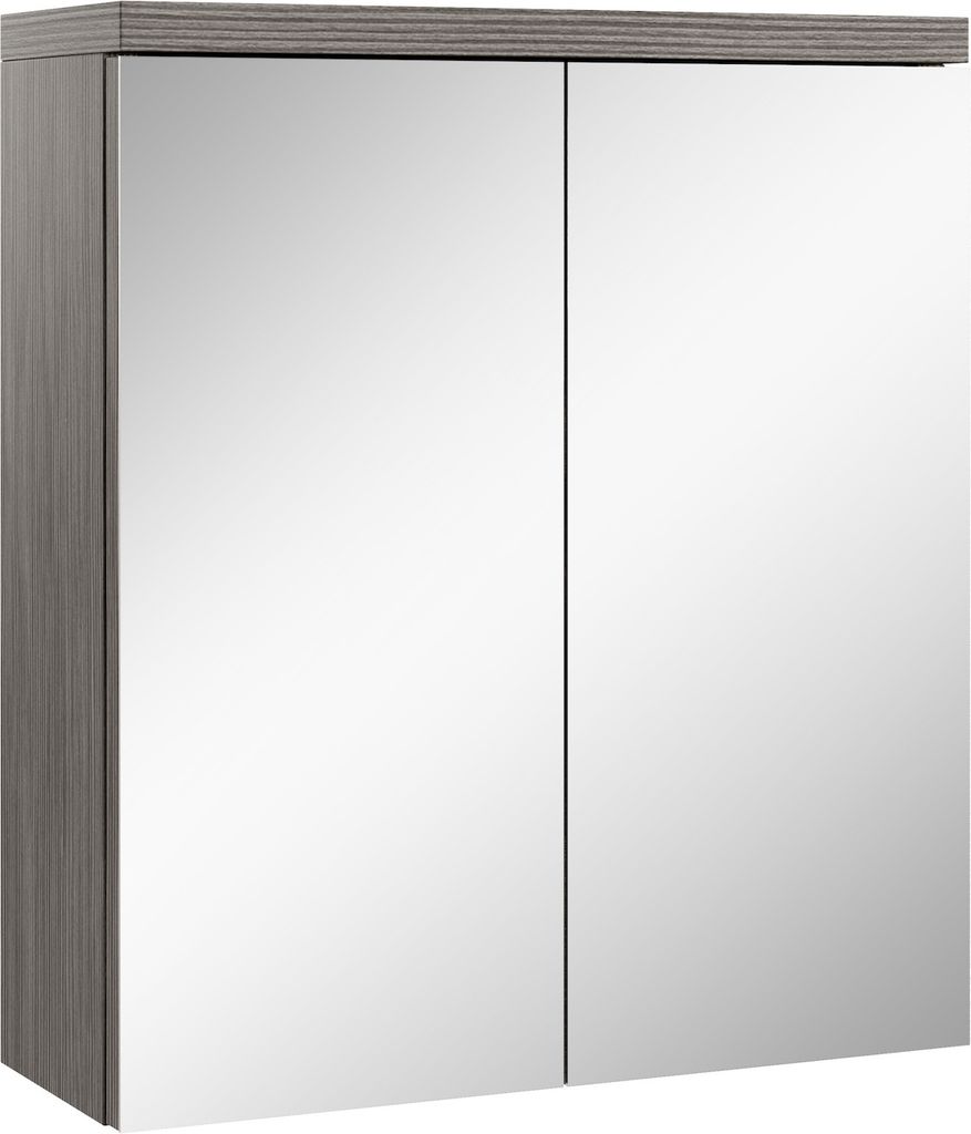 Badplaats Spiegelschrank Toledo 60 x 60 cm Grau Eiche - Produktbild 