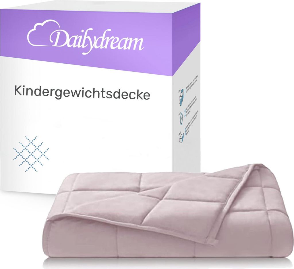 Gewichtsdecke für Kinder aus flauschigem Fleece Fleece Rosa / 2,3 KG / 90x120cm