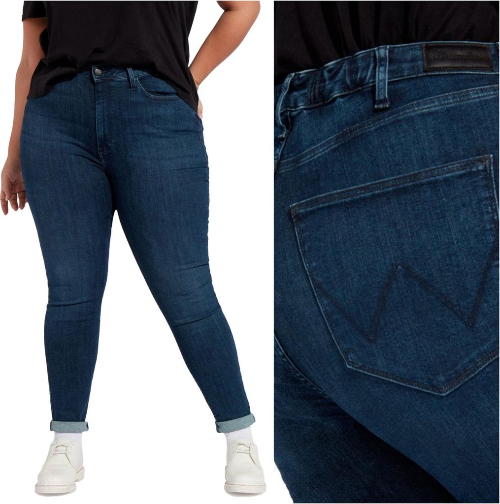 WRANGLER, Damen Jeanshose, Skinny fit, SKINNY PLUS, W44 L32, Blau, Jeans, baggyjeans, buggy