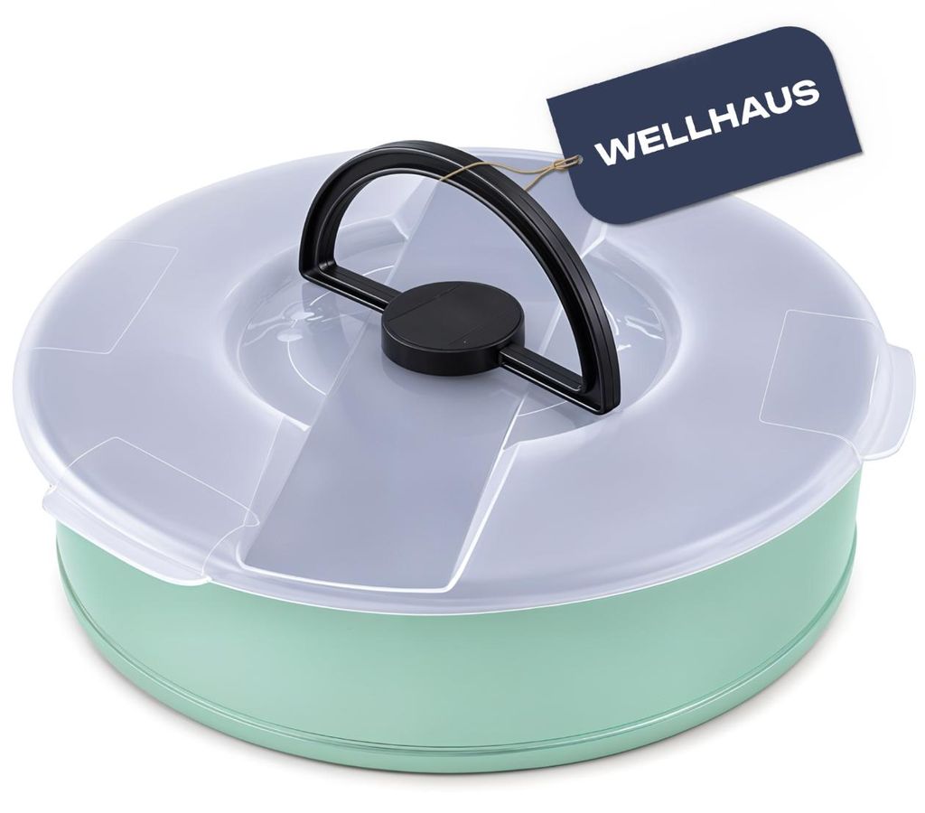 WELLHAUS Springvorm, 26 cm, mintgroen, met deksel, handvat, Productafbeelding 