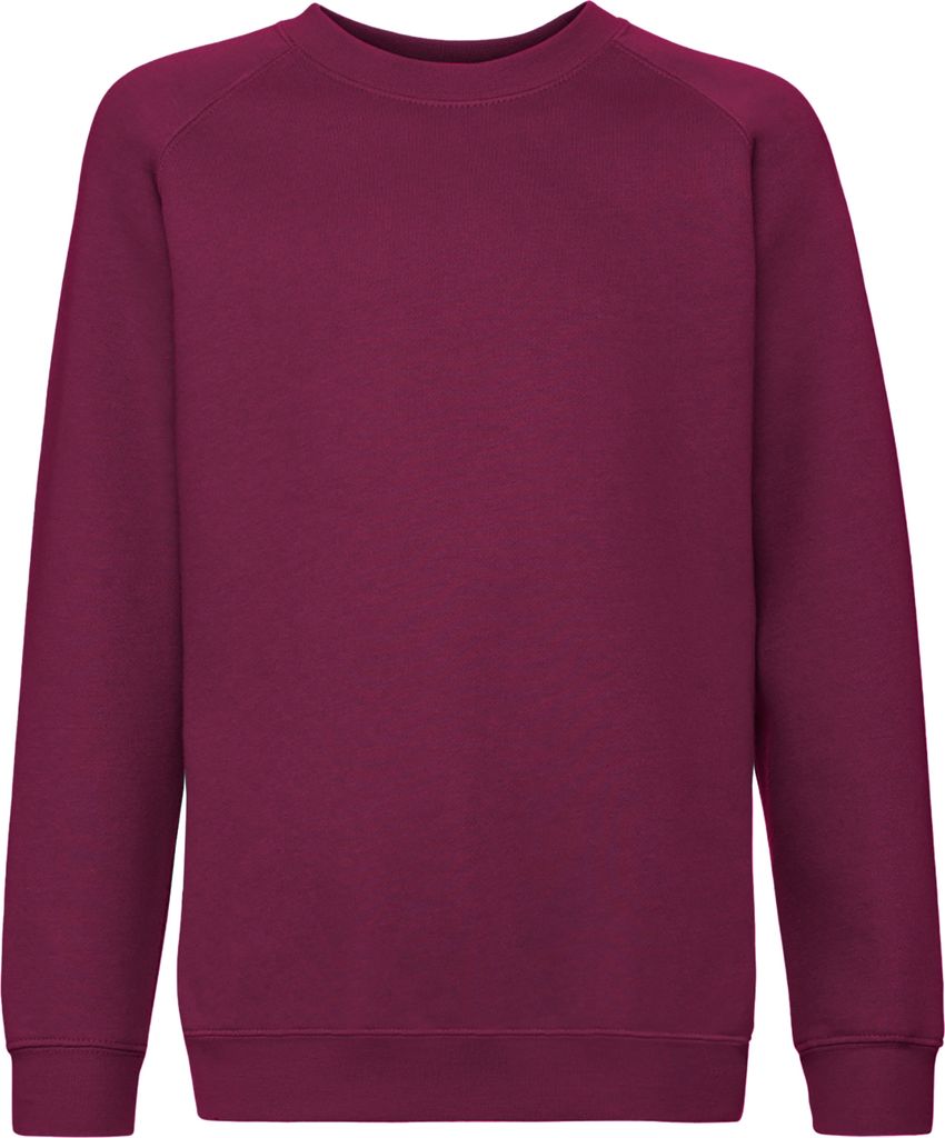 Fruit Of The Loom Kinder Pullover Langarm BC359 (3-4 Jahre (104)) (Burgunder)