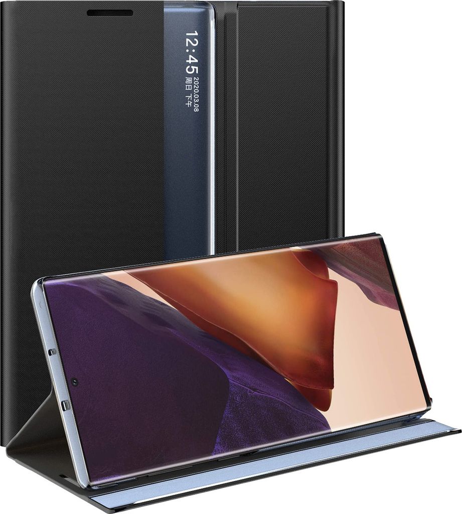 Galaxy Note 20 Ultra Hülle, LaimTop Slim Flip Leder Smart View Window Klappetui Schutzhülle mit Standfunktion für Samsung Galaxy Note 20 Ultra S...