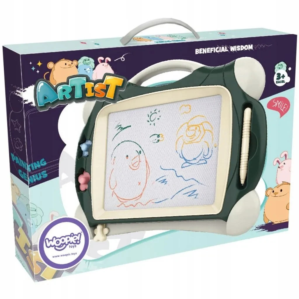 Marqueur Magnétique pour Tableau Blanc Woopie avec 2 Tampons Créatifs