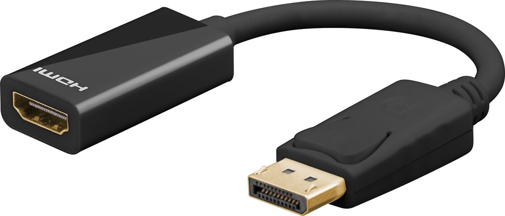 goobay DisplayPort > HDMI Adapterkabel 1.2, (10cm) Produktbild 