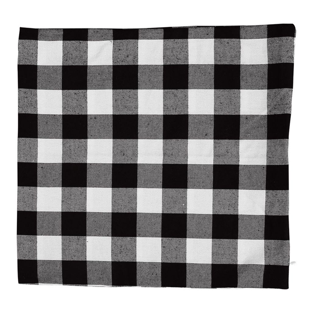 Weihnachtsplaid Plaid -Tischemat Bowknot Table Runner Tischdecke Kissenbezüge Weihnachtsdekoration-Schwarz-weißer Kissenbezug