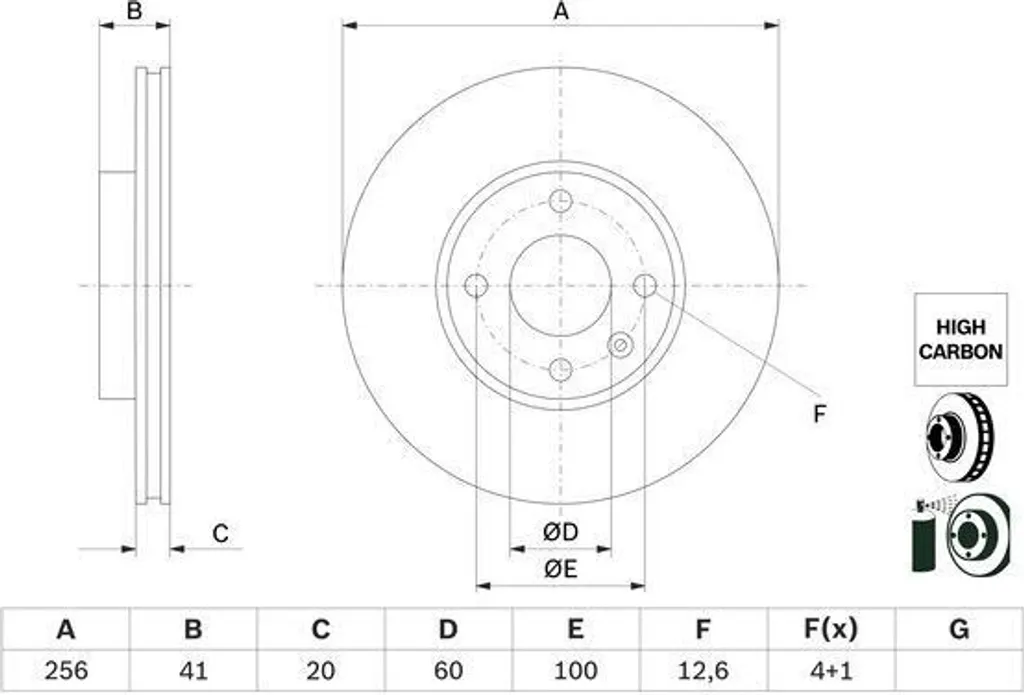 Disques de Frein BOSCH 0 986 479 G83 : Stop aux Vibrations OPEL Karl