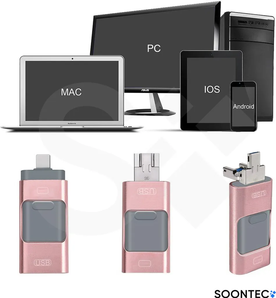 Clé USB 256 Go pour iPhone et Android : Transférer Photos et Vidéos - 3