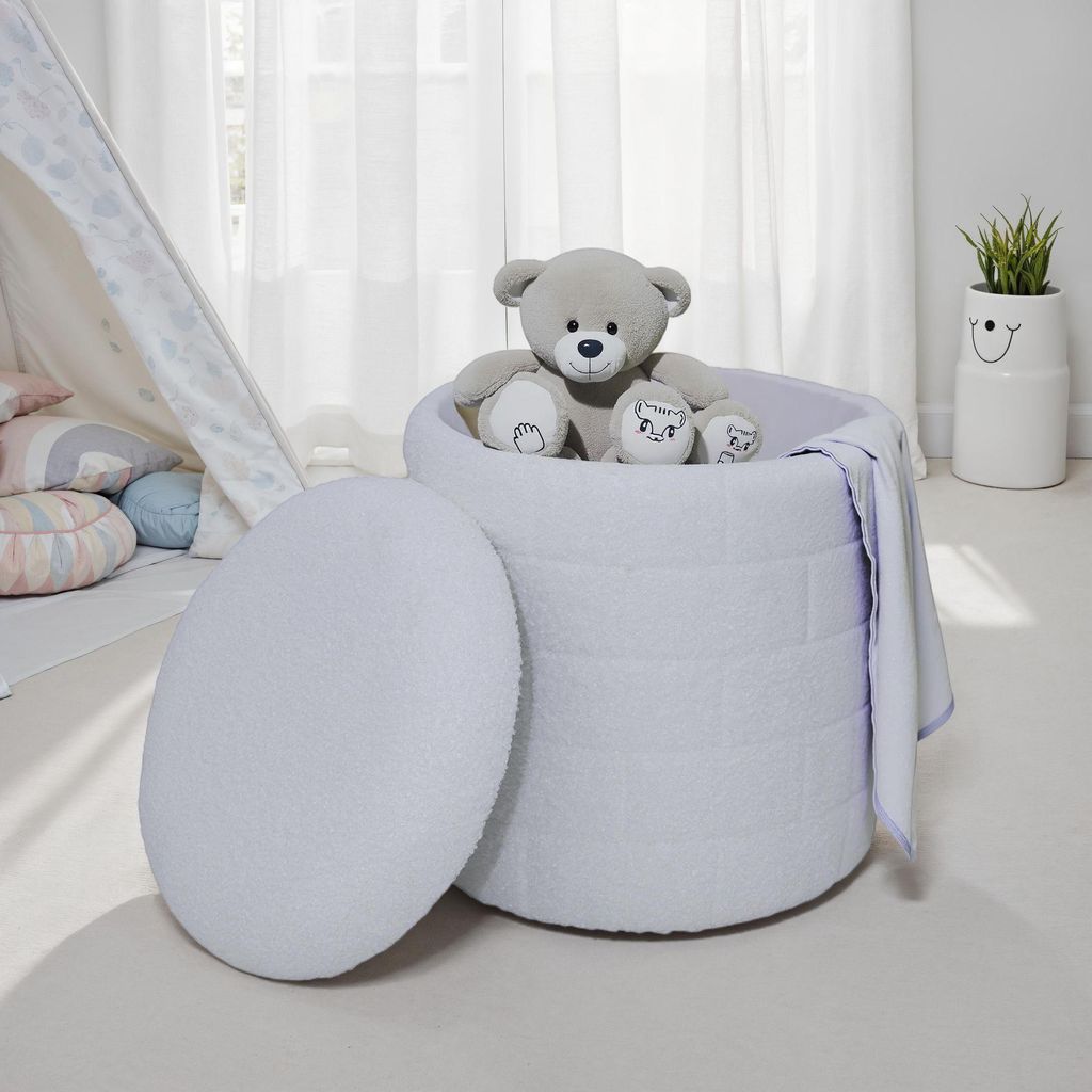 FineBuy Sedací taburet s úložným prostorem 40x40x45 cm Obrázek produktu 